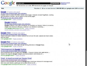 Accès de parano chez google...
