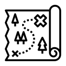 Schematics of a treasure map